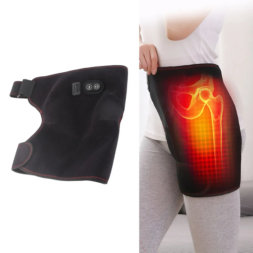 Heated hip brace