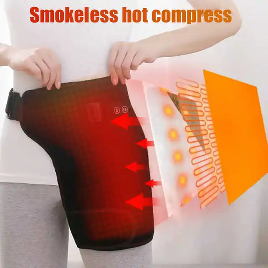 Heated hip brace