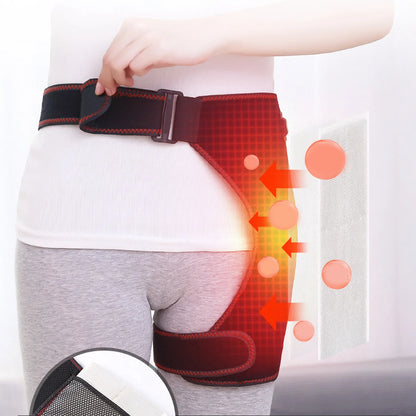 Heated hip brace